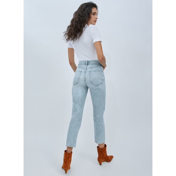 Agolde Riley High Rise Straight Crop Jeans in Shatter, Size 31, NWOT - Picture 10 of 16